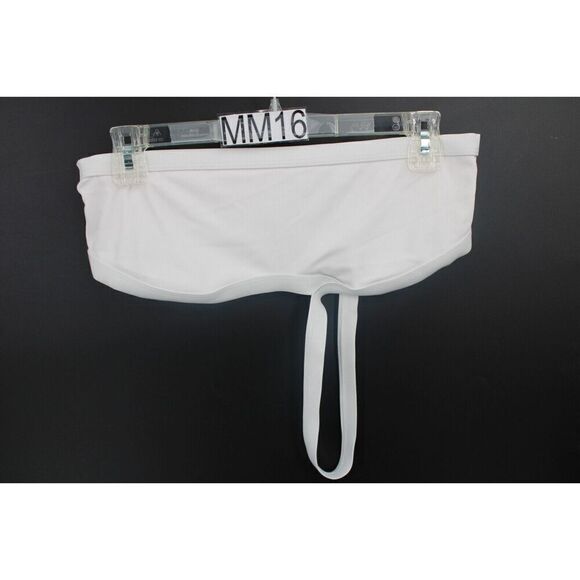 Gnash One Shoulder White Ribbed Bikini Top Sz 8 Bottom Sz 6 Swimsuit - Picture 13 of 16